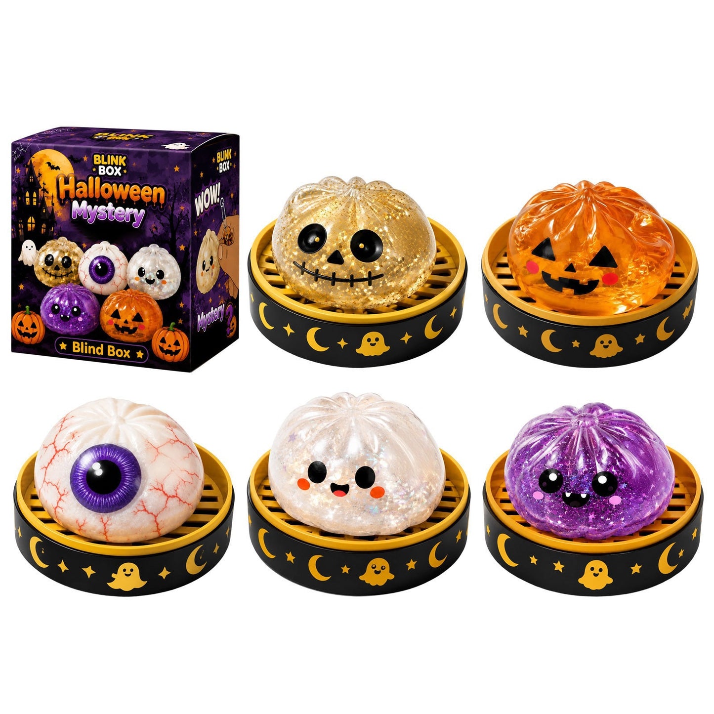 Spooky Cute Ghost Squishy Toy – Slow-Rebound Stress Relief Fidget