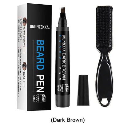 Instant Beard Filler Pen for Men – 4-Prong Precision Tool to Fix Patchy Beards in Seconds (Long-Lasting, Natural Finish)