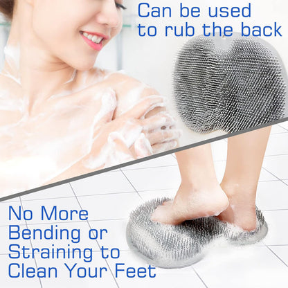 No-Bend Foot & Back Shower Cleaner, Anti-Slip Mat
