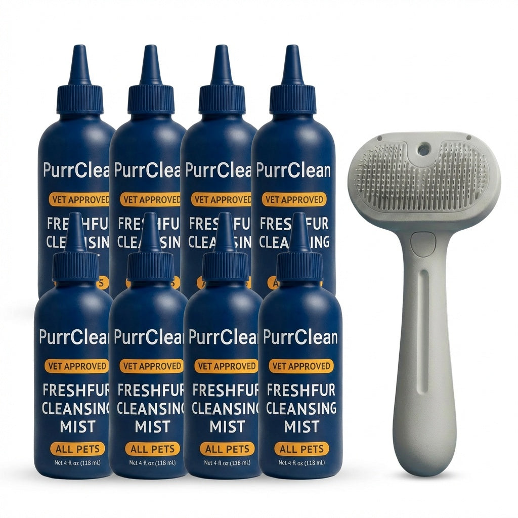 1 Grooming Brush + 8 Bottles Care Solution