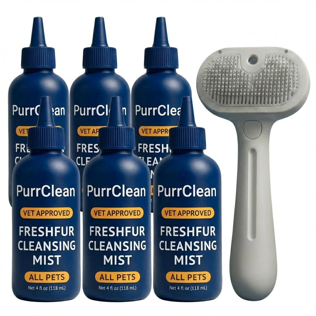 1 Grooming Brush + 6 Bottles Care Solution