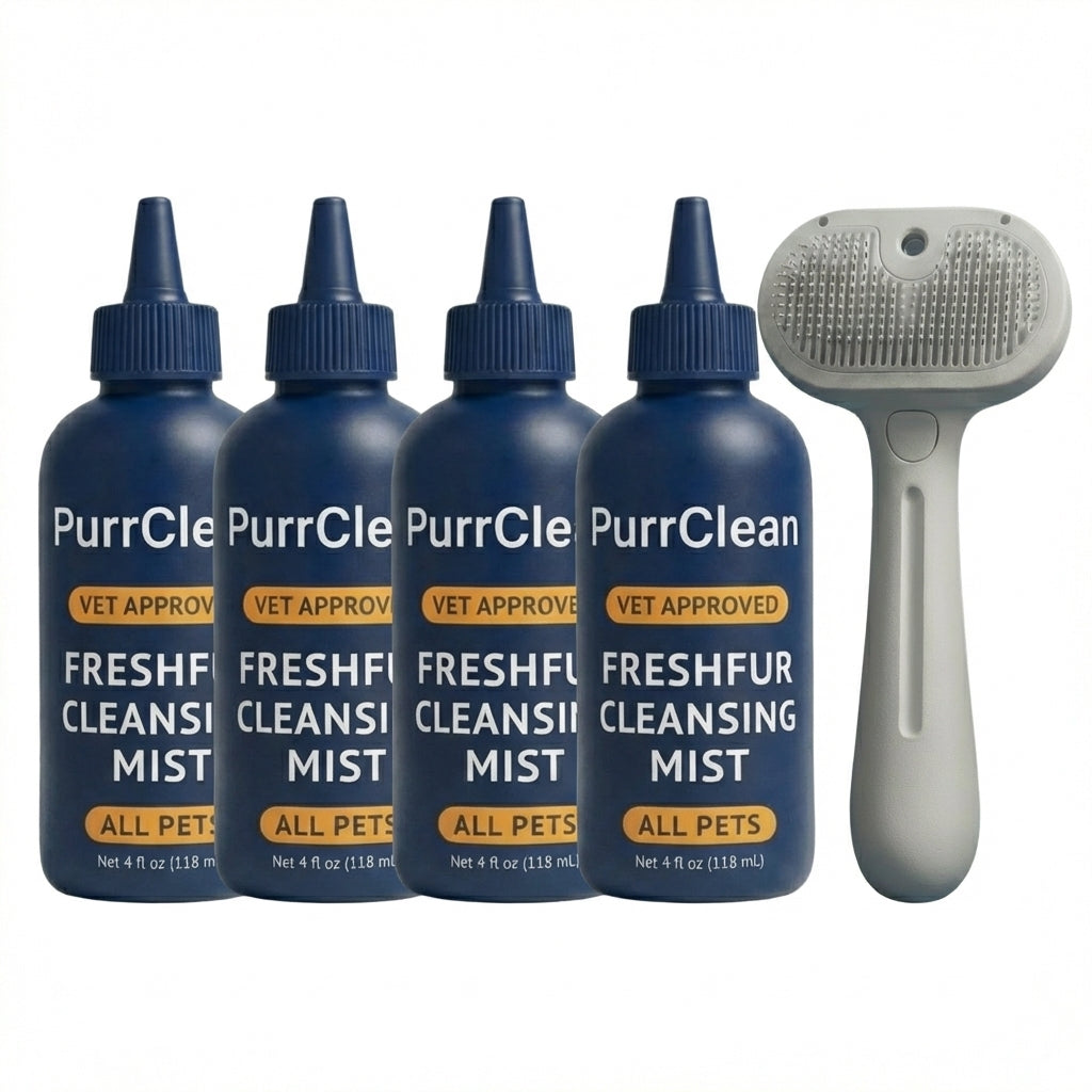 1 Grooming Brush + 4 Bottles Care Solution