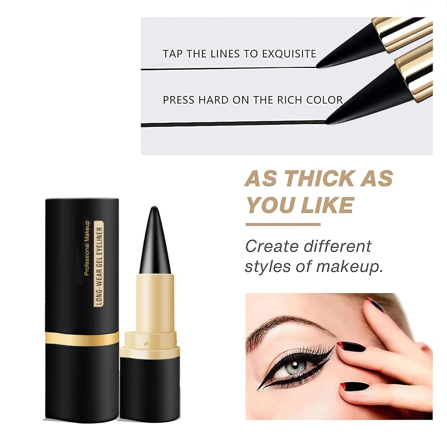 💜LAST DAY - BUY 1 GET 1 FREE JUST $9.49 EACH💜Eyeliner Pen Gel - Quick Drying Formula Eye Liner